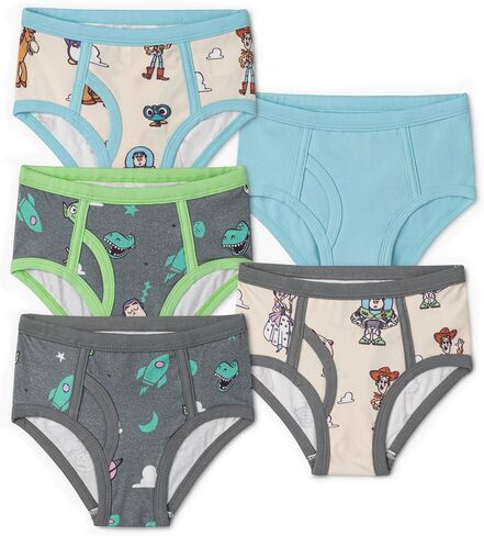MONICA + ANDY Disney Boys Briefs, 5 Pack, Size 2-3T, Toy Story, 100% Organic Toddler Clothes for Boys, Sustainable Super Soft Fabric, Sizes for Toddler and Kids in Saudi Arabia