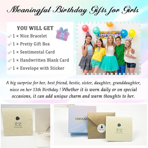 Birthday Gifts for Women Girls, Cool Waves Bracelet Gift for Happy Birthday 8-12th,13th-16th Birthday Gift Ideas for Bestie Friend Sister Daughter Granddaughter Niece in Saudi Arabia