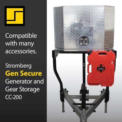 Stromberg Carlson Gen Secure Generator Box - Storage For Your Items - Anti-Theft, Propane Ventilation, and Trailer Ready - Bolts to CC-255 Tray - A-Frame 4" Square Bumper Adapters Coming in 2024 in Saudi Arabia