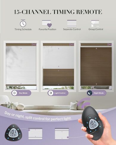 Graywind Smart Day Night Sellular Shades الستائر العسل العسل المخصصة (عينات النسيج) in Kuwait