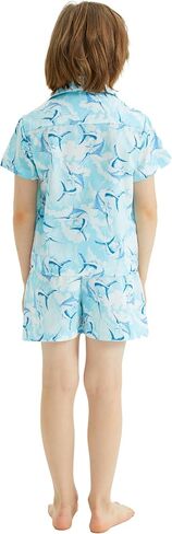 Matchable Family Hawaiian Luau Men Women Girl Boy Clothes in Classic Marlin Blue in Saudi Arabia
