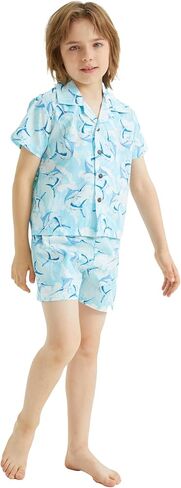 Matchable Family Hawaiian Luau Men Women Girl Boy Clothes in Classic Marlin Blue in Saudi Arabia