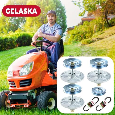 Gelaska 3 Pack 1001046 مجموعة مغزل مع 95309ma بكرة 37x96ma حزام 37x66ma يحل محل Murray 492574ma ، 092574 ، 94129ma ، 492574 ، 090905 ، 094129ma ، mu094129ma for Murray 46 in Kuwait