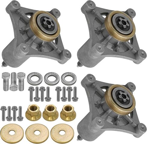 Caltric 3 Spindle Assembly Compatible with Husqvarna YTH24K48 YTH2348 Spindle Assembly in Saudi Arabia