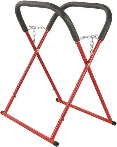 K Tool International 79755 Automotive Fender Stand for Garages, Repair Shops, and DIY, 31" x 36" x 41", 750 lbs. Capacity, Adjustable, Padded, Powder-Coated Tubular Steel, Non-Skid Feet, Red/Black in Saudi Arabia