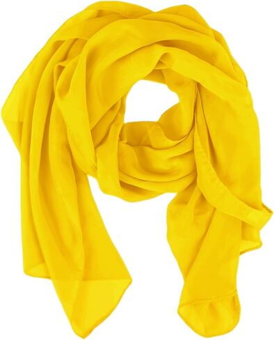 Women's Solid Chiffon Scarf, Soft Sheer Lightweigt Neck Scarves for Wedding Halloween Party in Kuwait