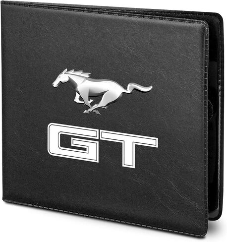 for Ford Mustang GT Auto Insurance Registration PU Leather Document Holder Wallet in Saudi Arabia