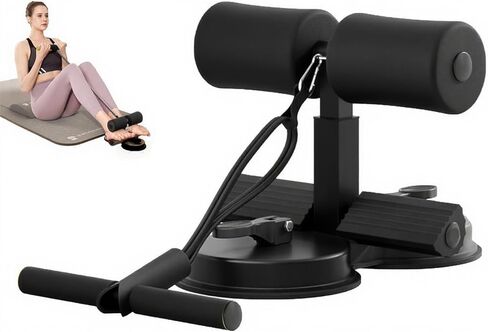 sit ups foot holder with Elastic 2 Suction Cups and Pull Rope Portable Sit Up Assistant Device for Home Workout in Kuwait