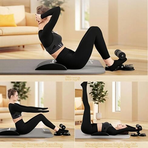 sit ups foot holder with Elastic 2 Suction Cups and Pull Rope Portable Sit Up Assistant Device for Home Workout in Kuwait