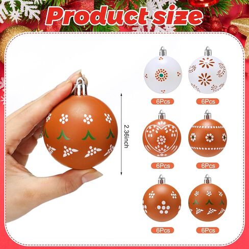 30 Pcs 2.36'' Pastel Christmas Tree Balls Ornaments Xmas Tree Shatterproof Decorations Pink Blue Purple Rainbow Christmas Tree Hanging Ornaments for Christmas Wedding Party Decor in Saudi Arabia