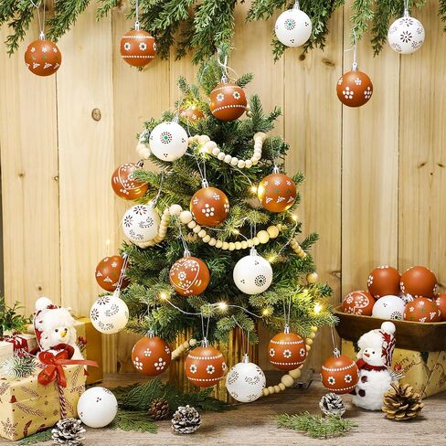 30 Pcs 2.36'' Pastel Christmas Tree Balls Ornaments Xmas Tree Shatterproof Decorations Pink Blue Purple Rainbow Christmas Tree Hanging Ornaments for Christmas Wedding Party Decor in Saudi Arabia