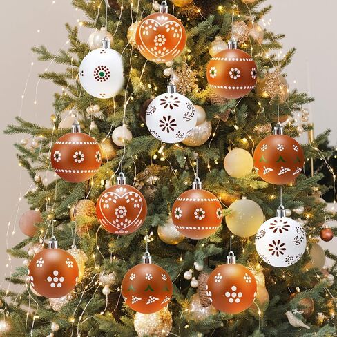 30 Pcs 2.36'' Pastel Christmas Tree Balls Ornaments Xmas Tree Shatterproof Decorations Pink Blue Purple Rainbow Christmas Tree Hanging Ornaments for Christmas Wedding Party Decor in Saudi Arabia