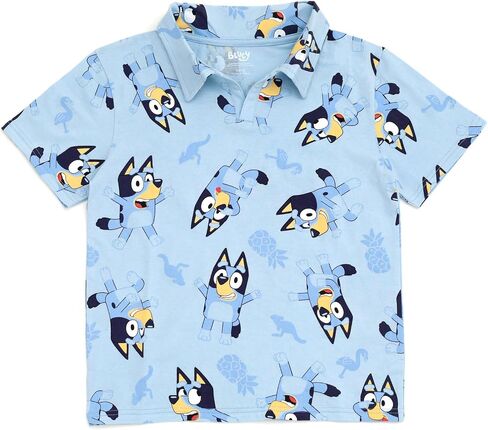 مجموعة Bluey Polo Shirt و Fleece Jogger Pants مجموعة ليد لدفلر لأحجام الأطفال الكبيرة (2T - 10-12) in Saudi Arabia