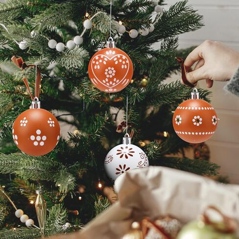 30 Pcs 2.36'' Pastel Christmas Tree Balls Ornaments Xmas Tree Shatterproof Decorations Pink Blue Purple Rainbow Christmas Tree Hanging Ornaments for Christmas Wedding Party Decor in Saudi Arabia