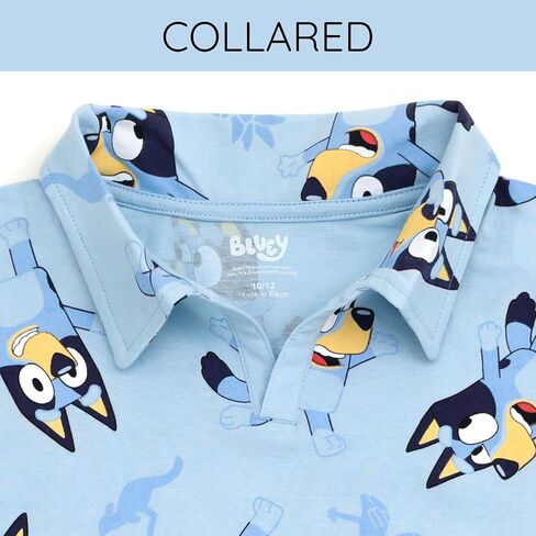 مجموعة Bluey Polo Shirt و Fleece Jogger Pants مجموعة ليد لدفلر لأحجام الأطفال الكبيرة (2T - 10-12) in Saudi Arabia