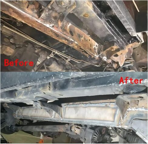 ECOTRIC 6PCS Trail Control Arm Skid Plate Frame Rust Repair Kit Compatible with 1997-2002 Jeep Wrangler TJ (Front & Center & Rear) 3 Packages in Saudi Arabia