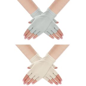 2pairs قفازات حماية الأشعة فوق البنفسجية للنساء تبرد قفازات الصيف الصيفية لأشعة الشمس لركوب الدراجات في الهواء الطلق في الهواء الطلق in Saudi Arabia