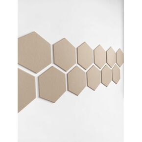 Hexagon Felt Board Tiles - 12 Packs Self Adhesive Pinboard & Acoustic Panels | Modern Office Wall Decor for Home | Sound Absorbing Bulletin Board - Pink in Saudi Arabia