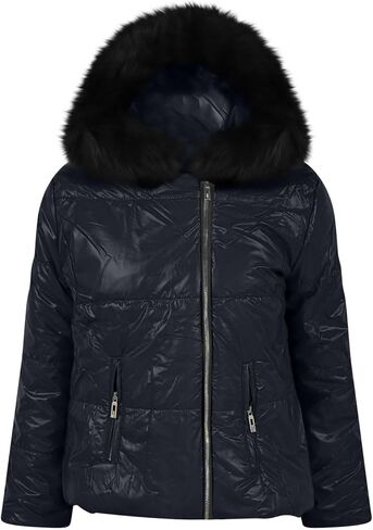 Womens Bright down Jacket Winter Warm Faux Fur Hooded Jacket Casual Warm Puffer Parka Coat in Saudi Arabia