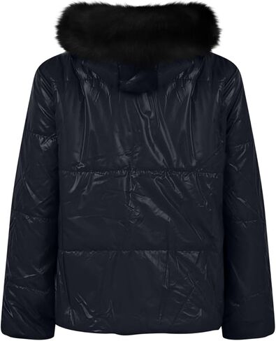 Womens Bright down Jacket Winter Warm Faux Fur Hooded Jacket Casual Warm Puffer Parka Coat in Saudi Arabia