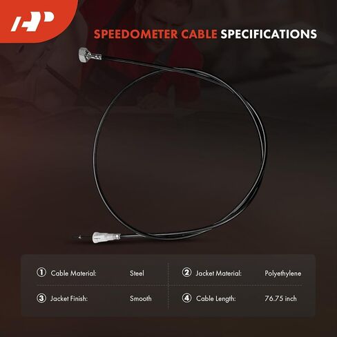 A-Premium 76.75 بوصة كابل عداد السرعة متوافق مع سلسلة Jeep XJ Series Cherokee 1990 ، Wagoneer 1990 ، MJ Series Comanche 1990 ، بدون التحكم في التطواف in Saudi Arabia