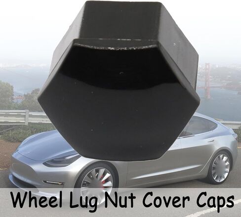 24PCS Wheel Lug Nut Cover Caps Compatible with Tesla Cybertruck, Model Y, and Model 3, Wheel Screw Cover Caps 21MM Inter Nut Cover Caps Tesla Accessories, Glossy Black in Saudi Arabia