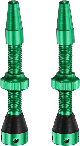 HARFINGTON 2pcs Tubeless Valve Stems 44mm Aluminum Alloy Tubeless Valve Super Light No Leak Durable with 4 Hole and Caps Fit Most Bicycle Tubeless Rims, Gold in Saudi Arabia