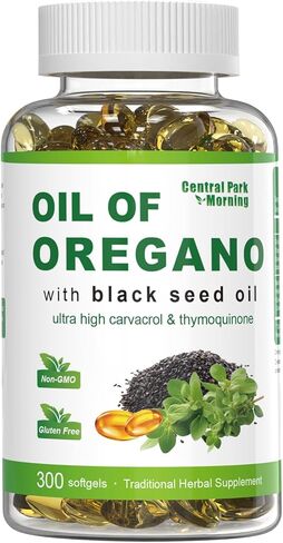 زيت أوريجانو 300 ناعمة مع زيت البذور الأسود ، 2 في 1 مزيج مع زيت الأوريجانو وزيت البذور الأسود ، مضادات الأكسدة الطبيعية ، غير المعدلة وراثيا ، خالية من الغلوتين in Kuwait