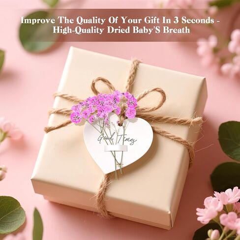50 PCS BABY'S BESTER REAL NARTAL NORTORY DRIEPED FLOWERS FOR WEDDAY DIY Home Decor Resin Resin Card Card Transles (White) in Kuwait