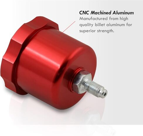 AJP Distributors CNC Billet Aluminum Hydraulic Emergency Hand Brake E-Brake Drift Rally Handle Parking Lever Track Oil Can Fluid Reservoir Tank Red Compatible/Replacement For Universal Car Auto Truck in Saudi Arabia