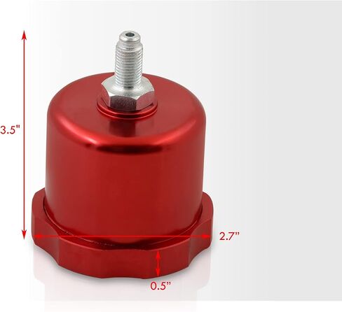 AJP Distributors CNC Billet Aluminum Hydraulic Emergency Hand Brake E-Brake Drift Rally Handle Parking Lever Track Oil Can Fluid Reservoir Tank Red Compatible/Replacement For Universal Car Auto Truck in Saudi Arabia