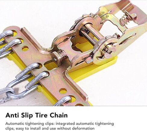 Wheel Chain, 8 Packs Tire Snow Chain Anti Slip Adjustable Universal Wheel Traction Chains for 165mm to 265mm Tyres in Saudi Arabia
