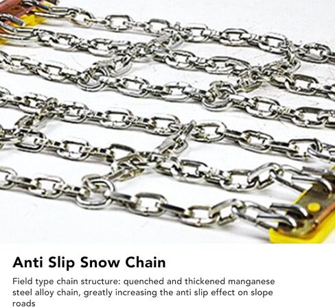 Wheel Chain, 8 Packs Tire Snow Chain Anti Slip Adjustable Universal Wheel Traction Chains for 165mm to 265mm Tyres in Saudi Arabia