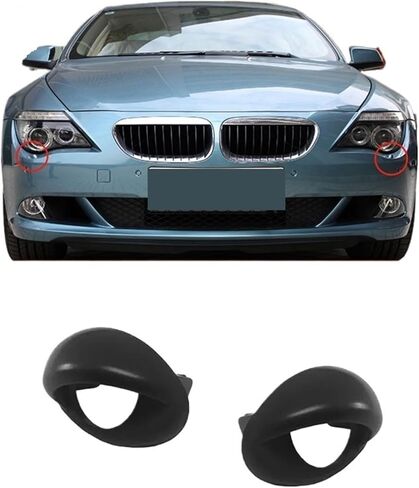1 Pair Car Headlight Washer Caps Covers For BMW 6 Series E63 E64 (2004-2010) - Primed Finish in Saudi Arabia
