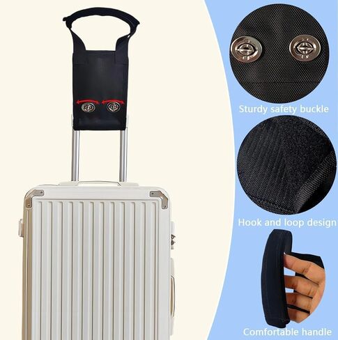 11Inch Convenient Luggage Handle Extender,Durable Handle Extension for Suitcase and Carry On,Comfortable Grip Design to Improve Travel Comfort,Tool-Free Installation in Saudi Arabia