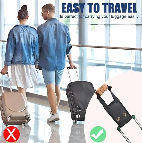 11Inch Convenient Luggage Handle Extender,Durable Handle Extension for Suitcase and Carry On,Comfortable Grip Design to Improve Travel Comfort,Tool-Free Installation in Saudi Arabia