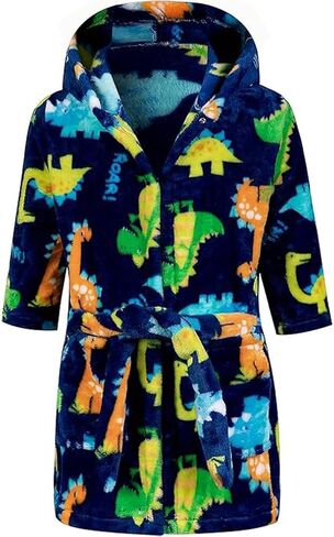 SRVNFBKT رداء حمام للأولاد والبنات من الصوف الناعم للأطفال باللون الأبيض والفراولة 5-6 سنوات in Kuwait