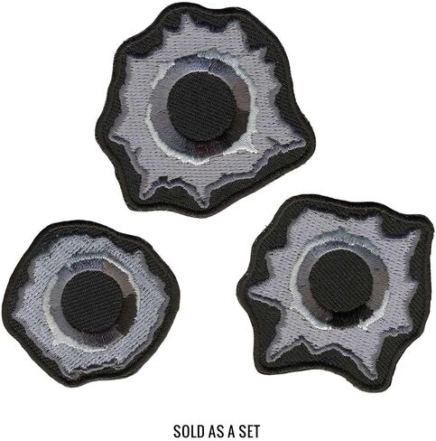 Hot Leathers 2" Bullet Hole Patches 3 Piece Set PPQ1354-2 Width x 2 Height Inches in Saudi Arabia