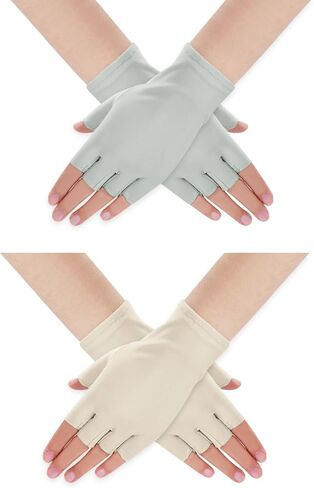 2pairs قفازات حماية الأشعة فوق البنفسجية للنساء تبرد قفازات الصيف الصيفية لأشعة الشمس لركوب الدراجات في الهواء الطلق في الهواء الطلق in Saudi Arabia
