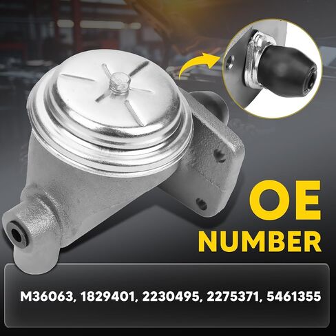 M36063 Brake Master Cylinder with Reservoir and Cap Compatible with Dodge, Chrysler and Plymouth Vehicles - 300, Town & Country, Dart, Custom, Coronet, D100, W100, D200, Polara, Imperial in Saudi Arabia