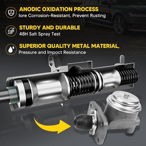 M36063 Brake Master Cylinder with Reservoir and Cap Compatible with Dodge, Chrysler and Plymouth Vehicles - 300, Town & Country, Dart, Custom, Coronet, D100, W100, D200, Polara, Imperial in Saudi Arabia