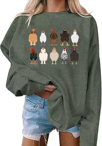 AIMITAG Fall Sweatshirt for Women Funny Fall Words Graphic Sweatshirt Autumn Letter Print Long Sleeve Halloween Pullover Tops in Saudi Arabia