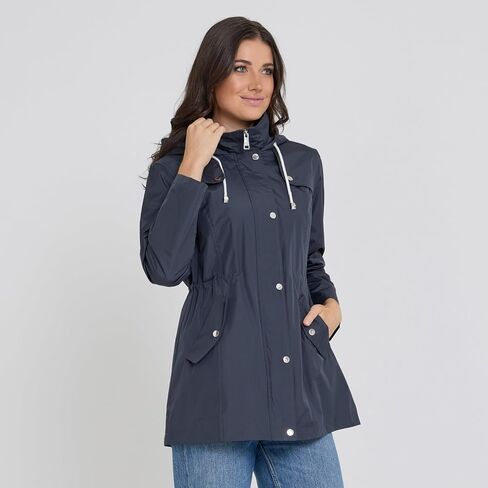Steve Madden Rain Jacket Women - Anorak مقاومة للماء معطف المطر المعاطف ، معاطف المطر للمرأة الرياح in Saudi Arabia