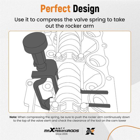 maxpeedingrods 303-1039 أداة ضاغط زنبرك الصمام متوافقة مع فورد 3 صمام 4.6L 5.4L 6.8L محركات عمود الحدبات وختم الصمام والتجنيب وضغط نوابض الصمام in Kuwait