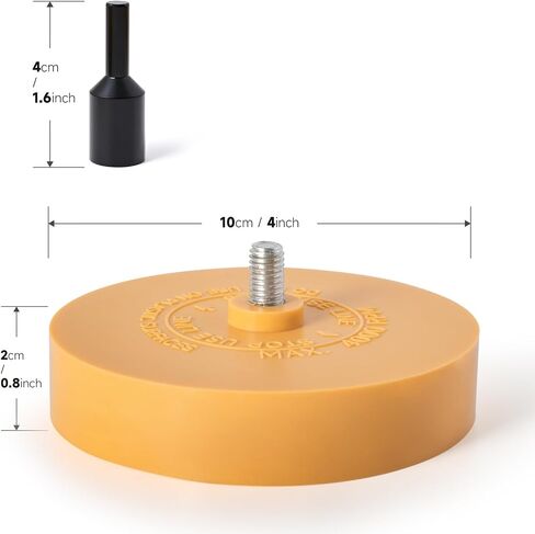 Foshio 4 Pack Eraser Wheel Secal Remover ， 4 بوصة العجلة مزيل ملصق مع محول ، 2 عبوة صلبة و 2 عبوة من عجلة المطاط المقطوعة لإزالة الفينيل ، لاصق ، لاصقة ، بقايا ، رسومات ، ملصق in Kuwait
