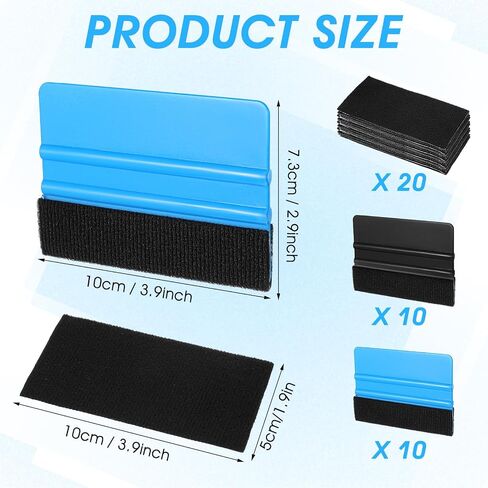 Maquita 20 Pack Vinyl Squeegee مع 20 ٪ من القماش للفيلم اللطيف Sceegee Application Tool Vinyl Wrappreat in Kuwait