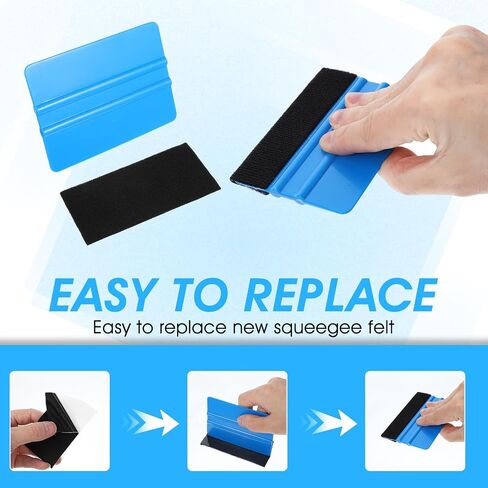 Maquita 20 Pack Vinyl Squeegee مع 20 ٪ من القماش للفيلم اللطيف Sceegee Application Tool Vinyl Wrappreat in Kuwait