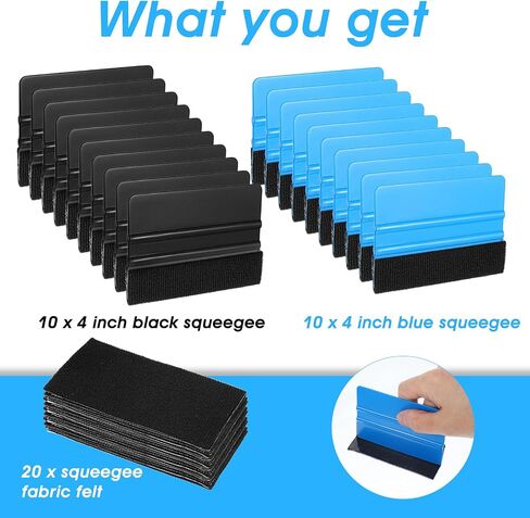Maquita 20 Pack Vinyl Squeegee مع 20 ٪ من القماش للفيلم اللطيف Sceegee Application Tool Vinyl Wrappreat in Kuwait