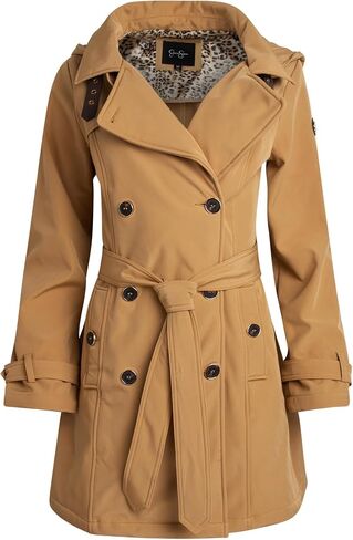 Jessica Simpson Womens Softshell Jacket - معطف الخندق المبطن خفيفة الوزن مضاد للماء in Saudi Arabia