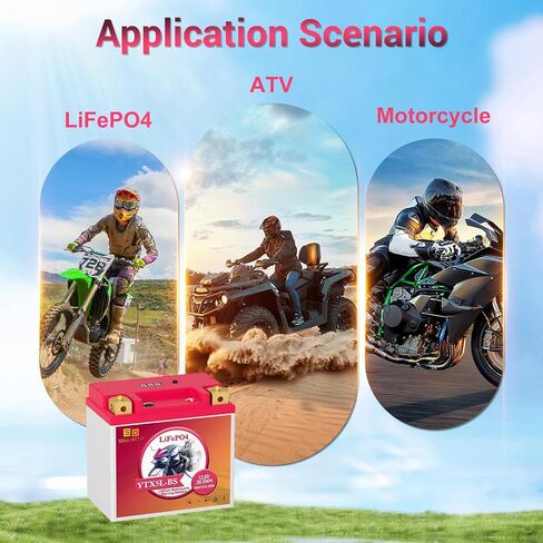 YTX5L-BS Lithium Motorcycle Battery LiFePO4 Powersport 12.8V 3Ah 250CCA Replacement Motorcycle, ATV, UTV, Scooter, 4 Wheeler in Saudi Arabia